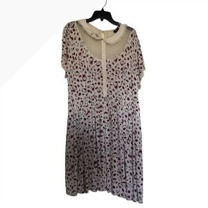 Torrid Hello Kitty Sanrio Collared Lace Mesh Dress White Red Plus Size 2 2X